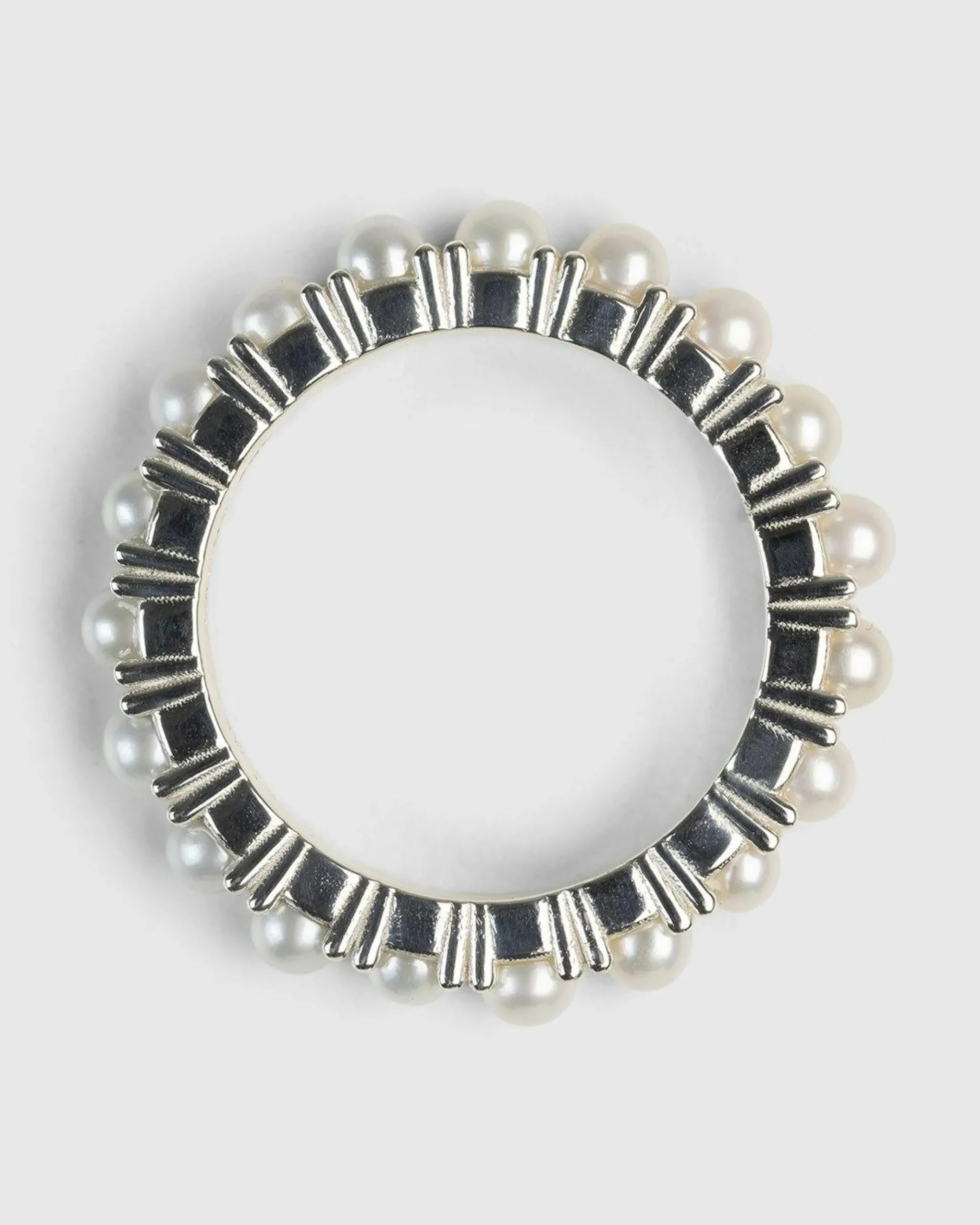 Fashion Hatton Labs Pearl Eternity Ring White silver