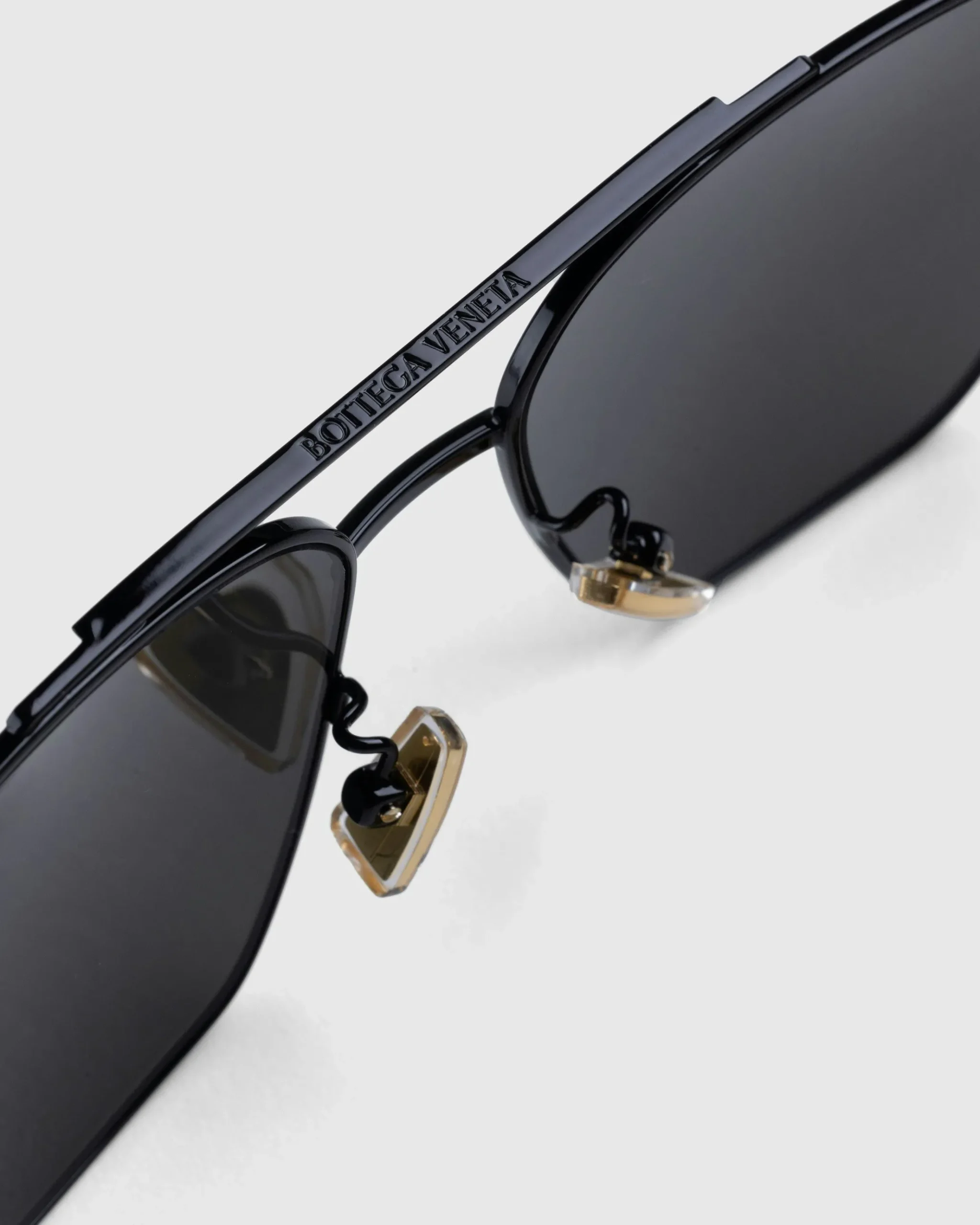 Store Bottega Veneta Pilot Square Frame Sunglasses black