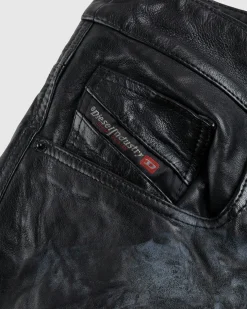 Best Diesel P-MACS-LTH Leather Trousers Black blackblackblack