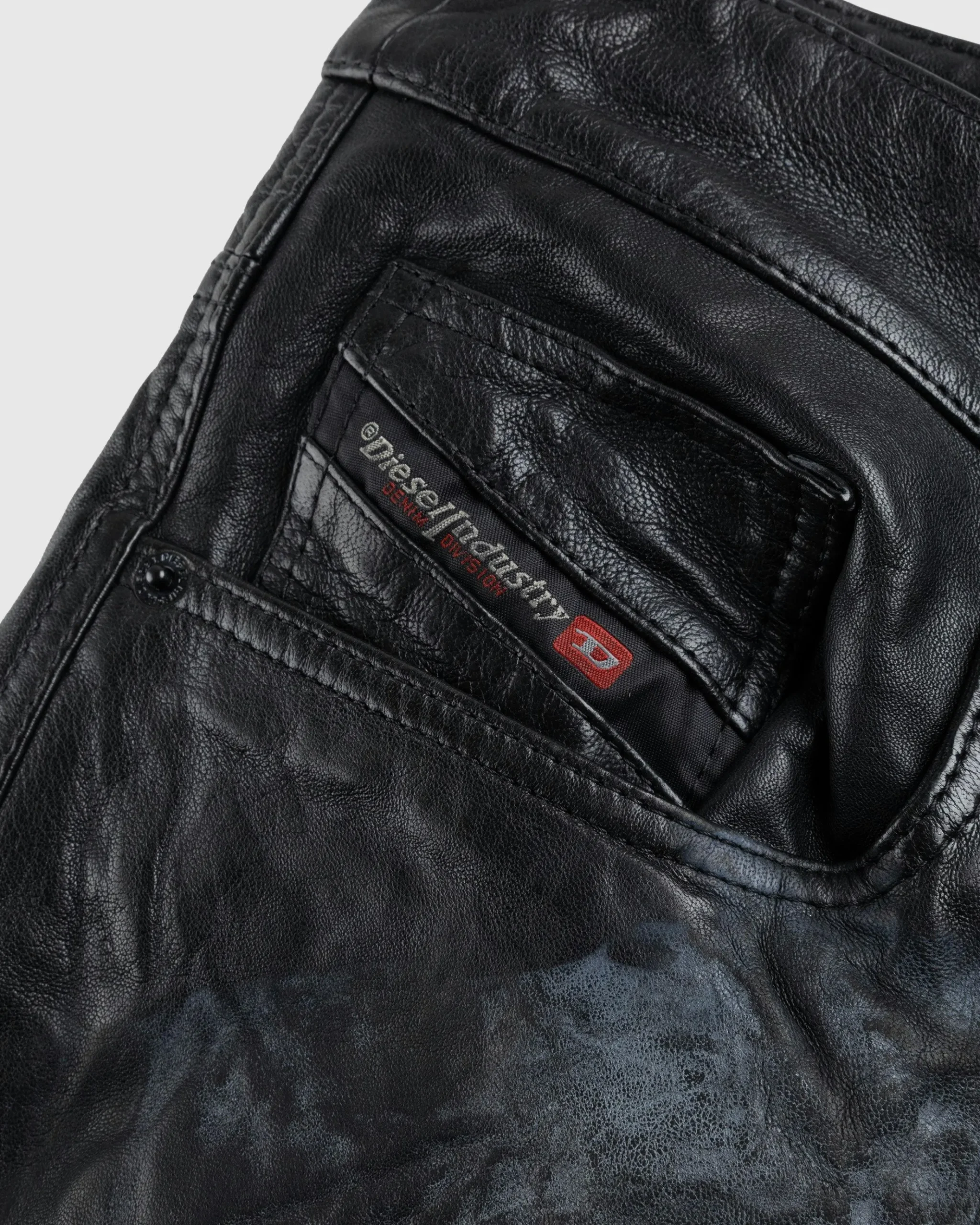 Best Diesel P-MACS-LTH Leather Trousers Black blackblackblack