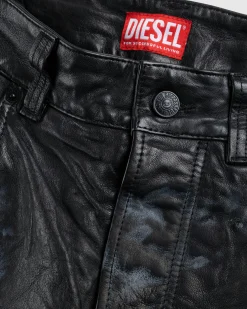 Best Diesel P-MACS-LTH Leather Trousers Black blackblackblack