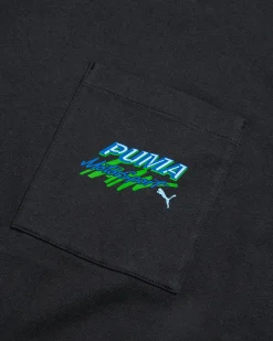 Shop Puma Pocket T-Shirt Black pumablack
