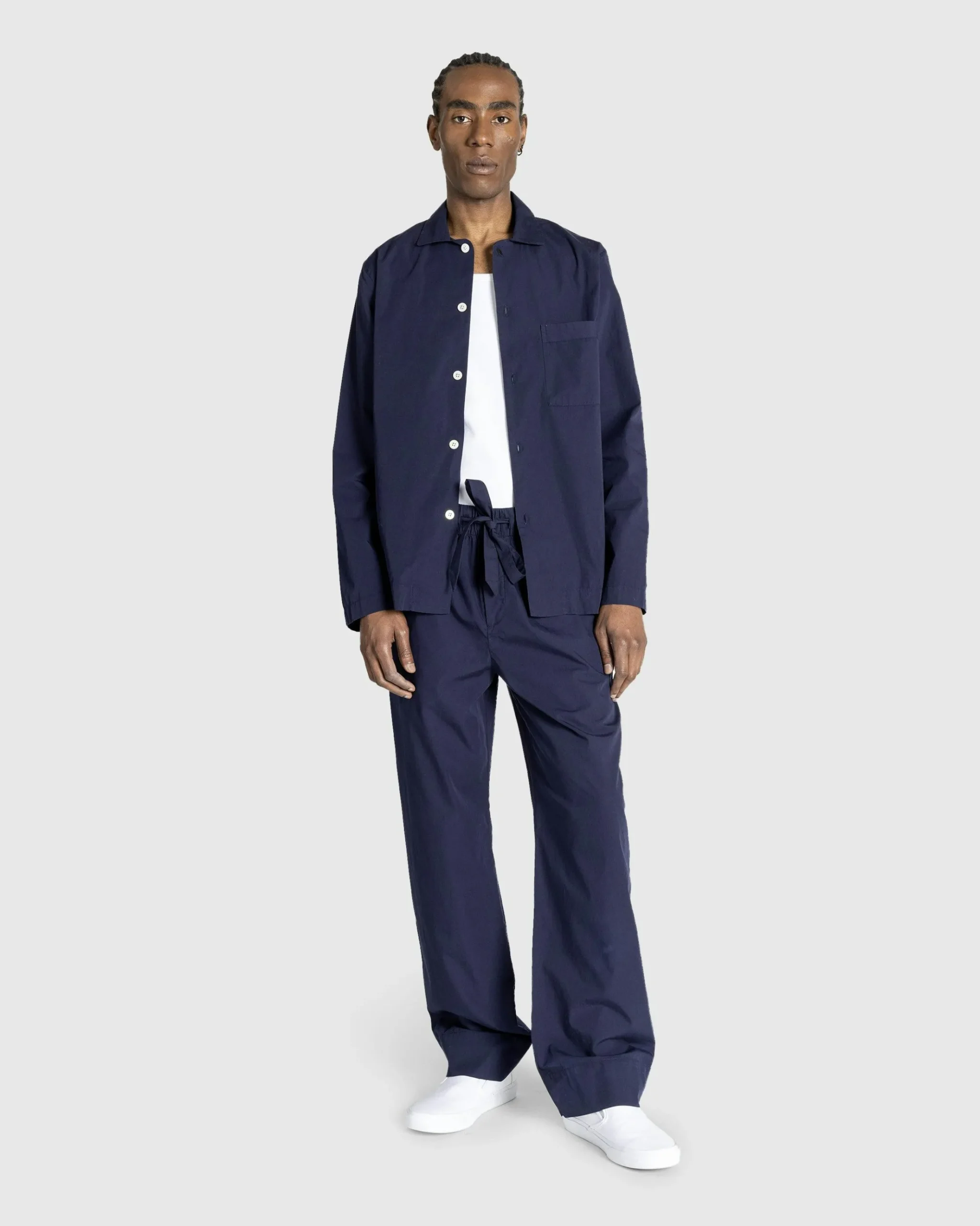 Cheap Tekla Poplin Pyjamas Pants True Navy truenavy