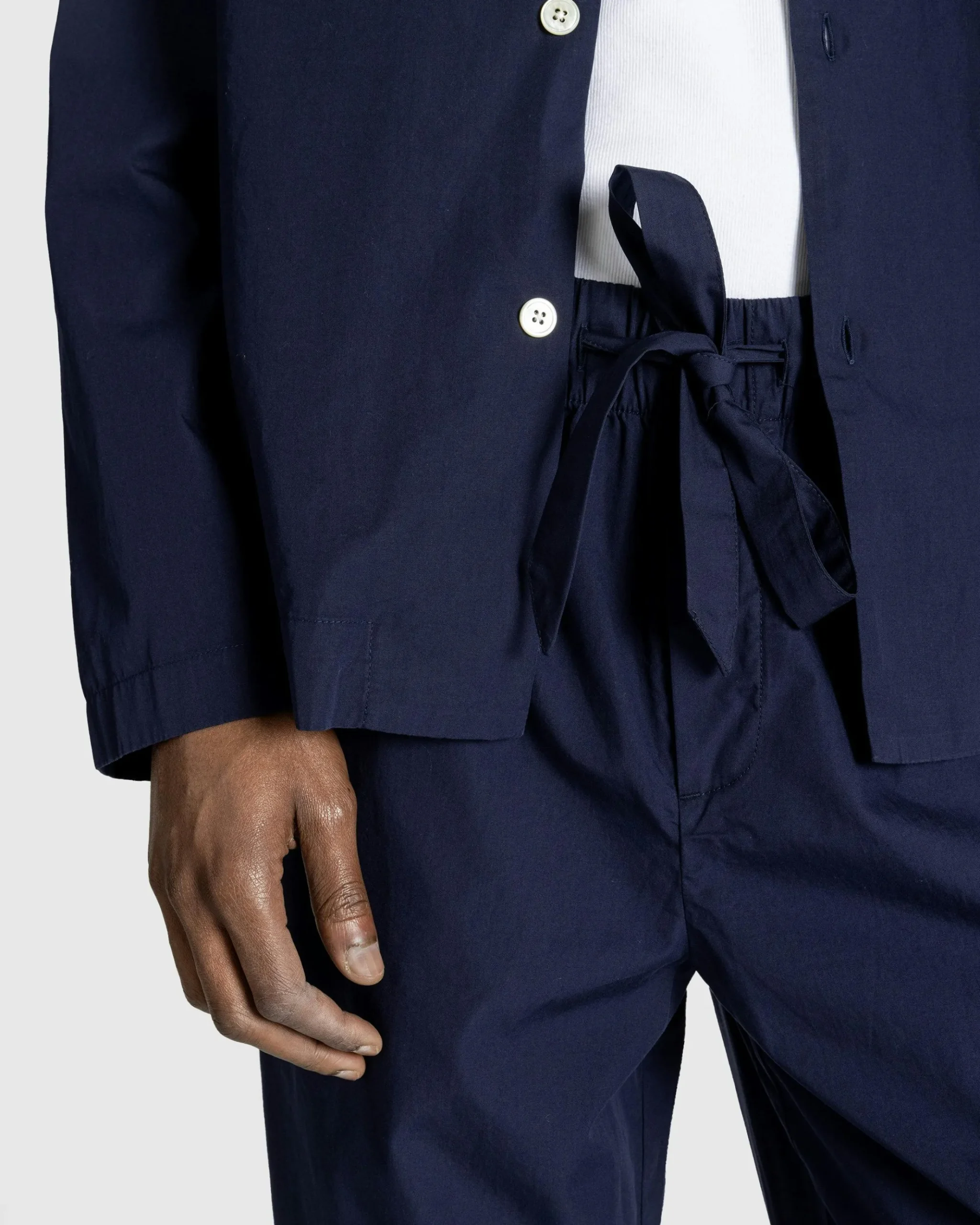 Cheap Tekla Poplin Pyjamas Pants True Navy truenavy