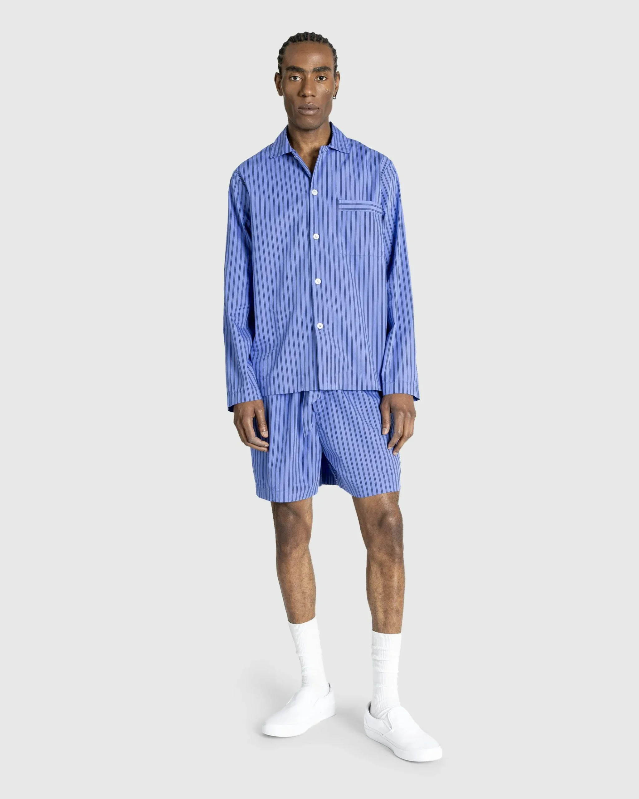 Cheap Tekla Poplin Pyjamas Shorts Boro Stripes borostripes