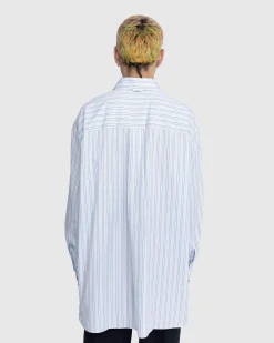 Cheap Our Legacy Popover Shirt Blue Stripe sonicbluestripe