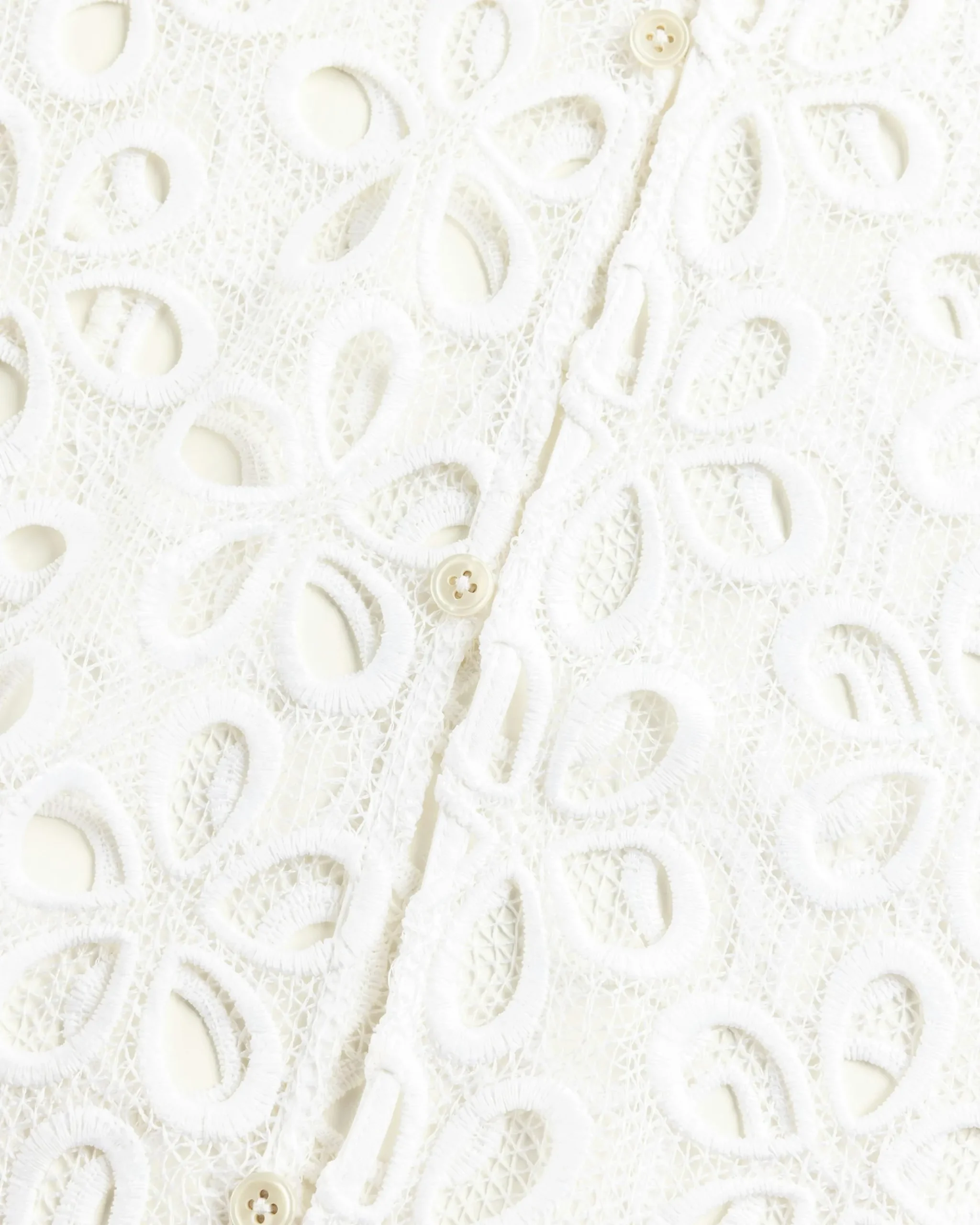 Clearance Bode Primrose Lace Short-Sleeve Shirt natural