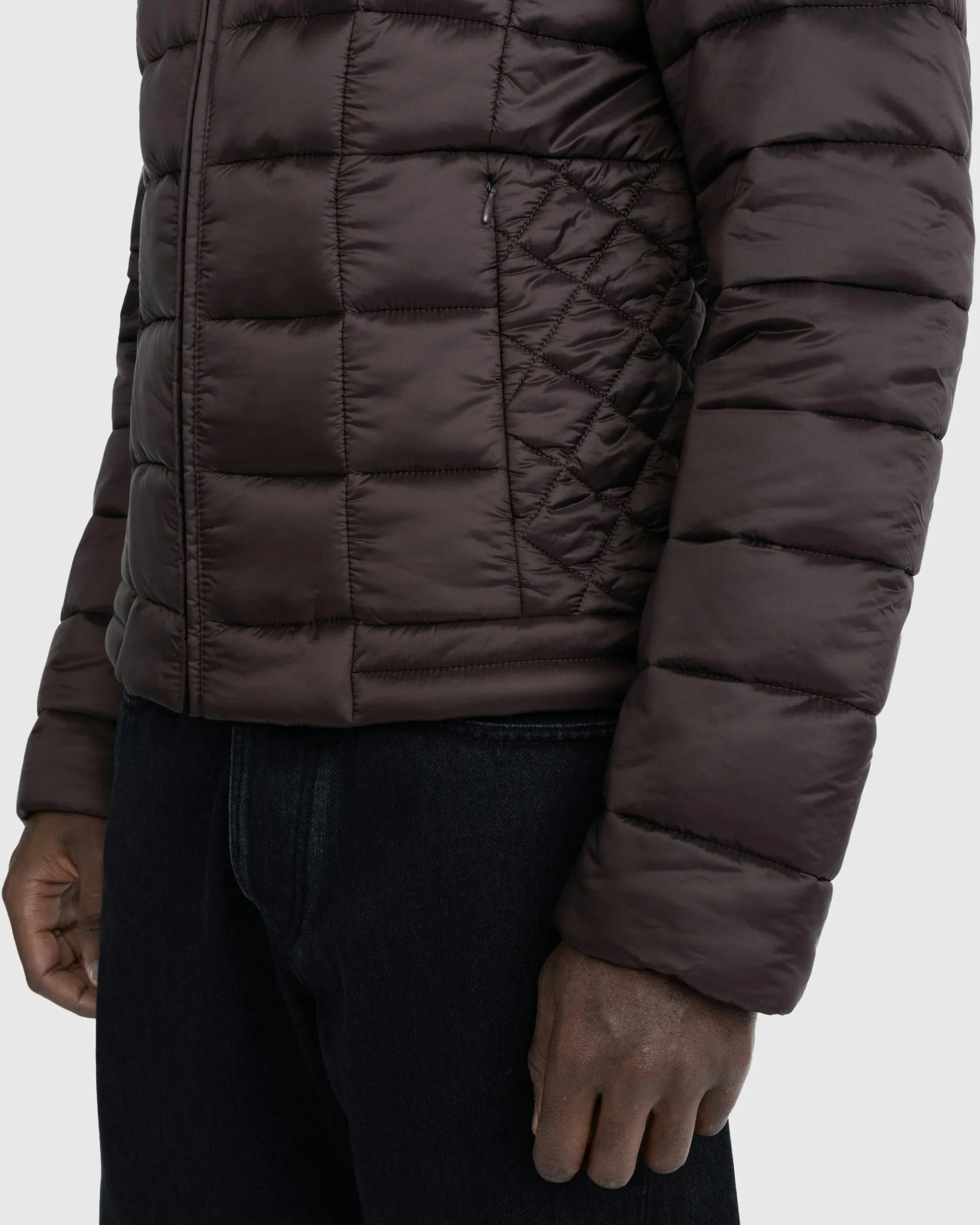 Outlet Trussardi Quilted Jacket Matt Nylon hickory