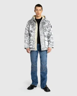 Best Stone Island Real Down Jacket grey