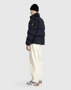 Discount Stone Island Real Down Jacket Navy Blue navyblue