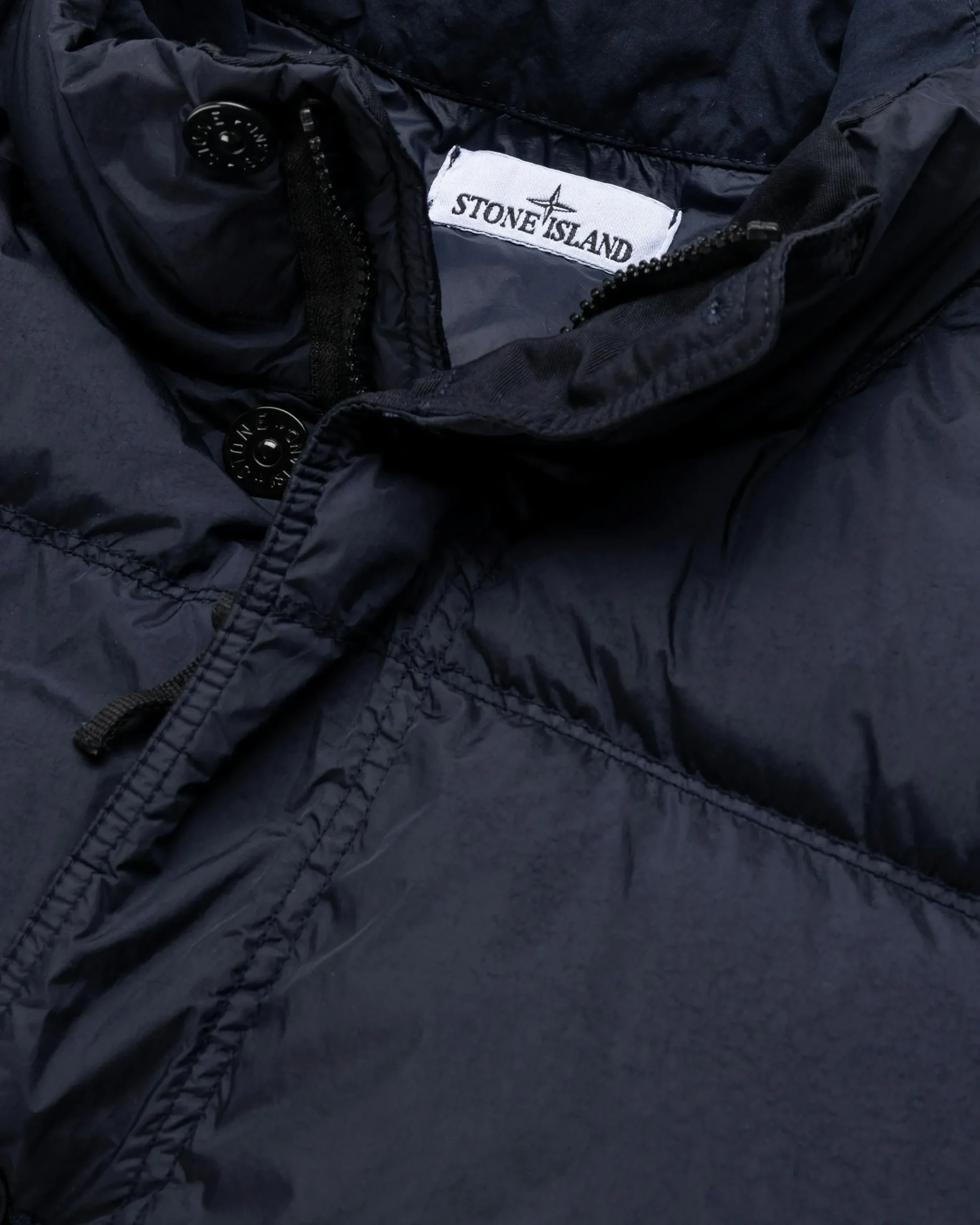Discount Stone Island Real Down Jacket Navy Blue navyblue