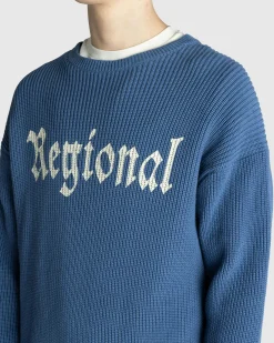 Shop Ljubav Regional Knit Sweater blue