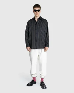 Sale Lemaire Regular Shirt Dark Brown/Marine