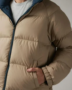 New NANGA Reversible Down Jacket navy/beige