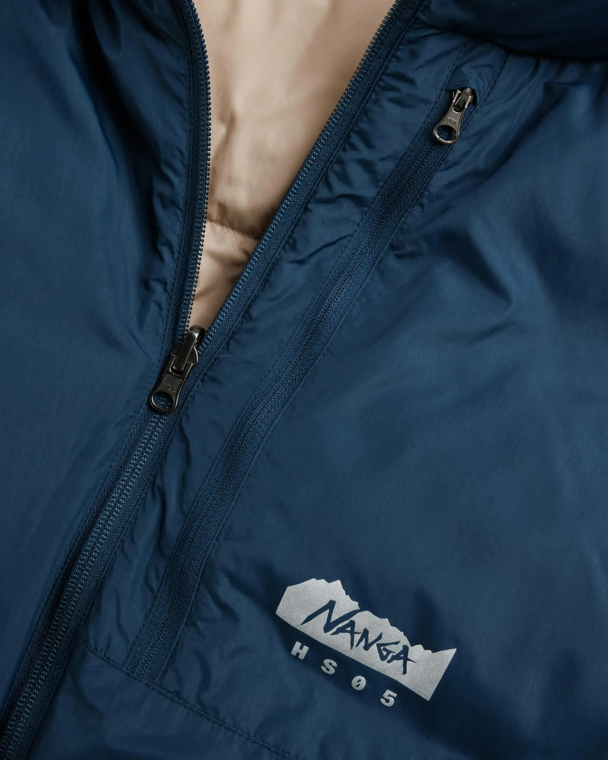 New NANGA Reversible Down Jacket navy/beige