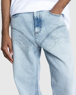 Sale Y/Project Rhinestone Jeans Blue iceblue
