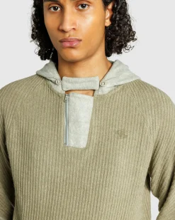 Best Sale San San Gear Ribbed Hoodie Knit khaki