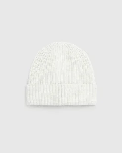 Shop Stone Island Ribbed Wool Beanie Melange Pearl Grey melangepearlgrey