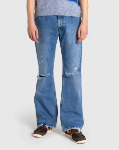 New Séfr Rider Cut Jeans Trashed Mid Blue trashedmidblue