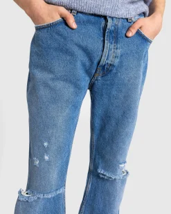 New Séfr Rider Cut Jeans Trashed Mid Blue trashedmidblue
