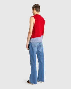 New Séfr Rider Cut Jeans Trashed Mid Blue trashedmidblue