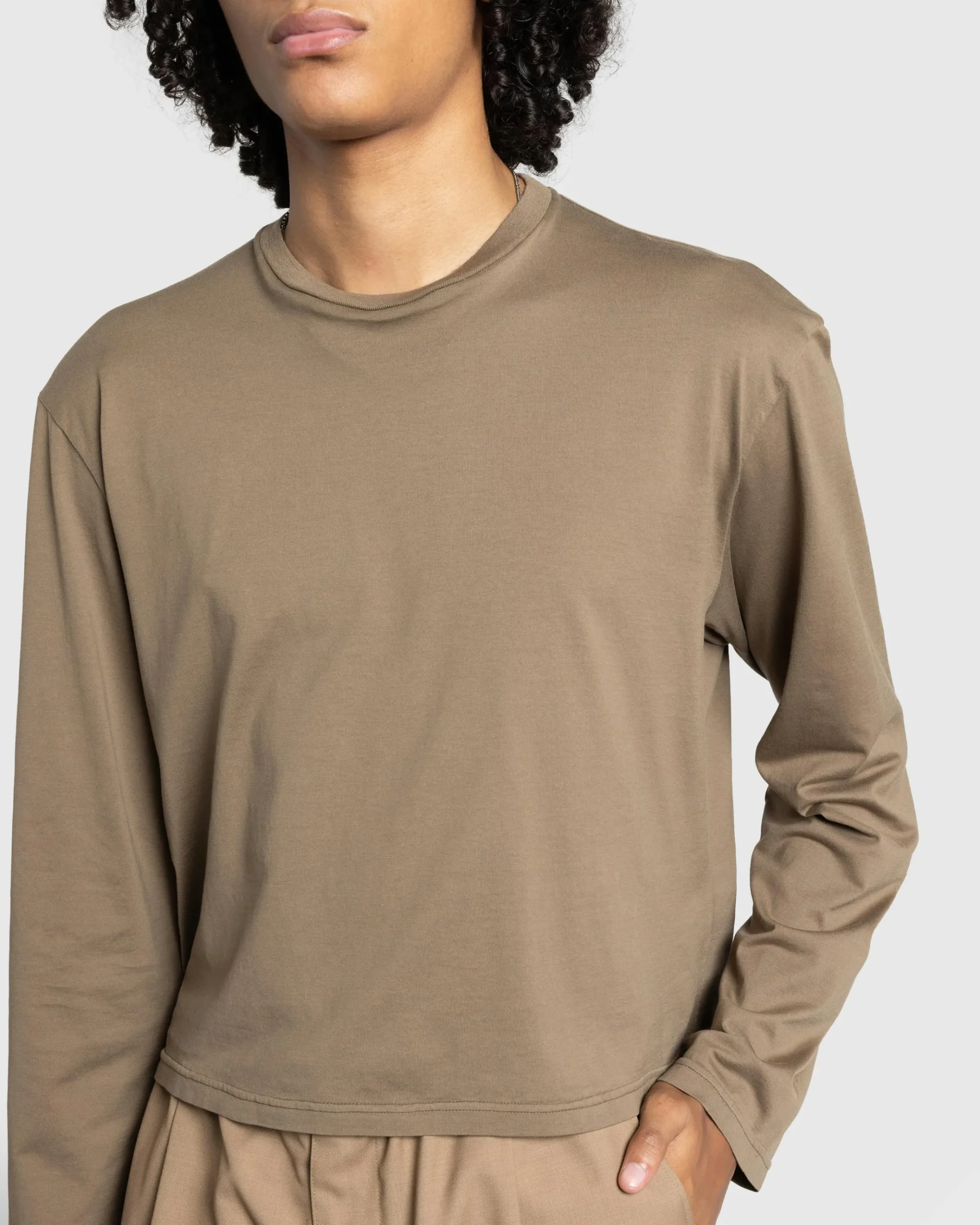Discount Rier Round Neck Long-Sleeve T-Shirt Castoro grey
