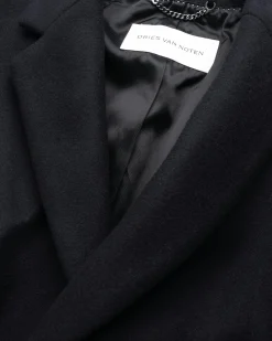Sale Dries van Noten Rustic Coat black