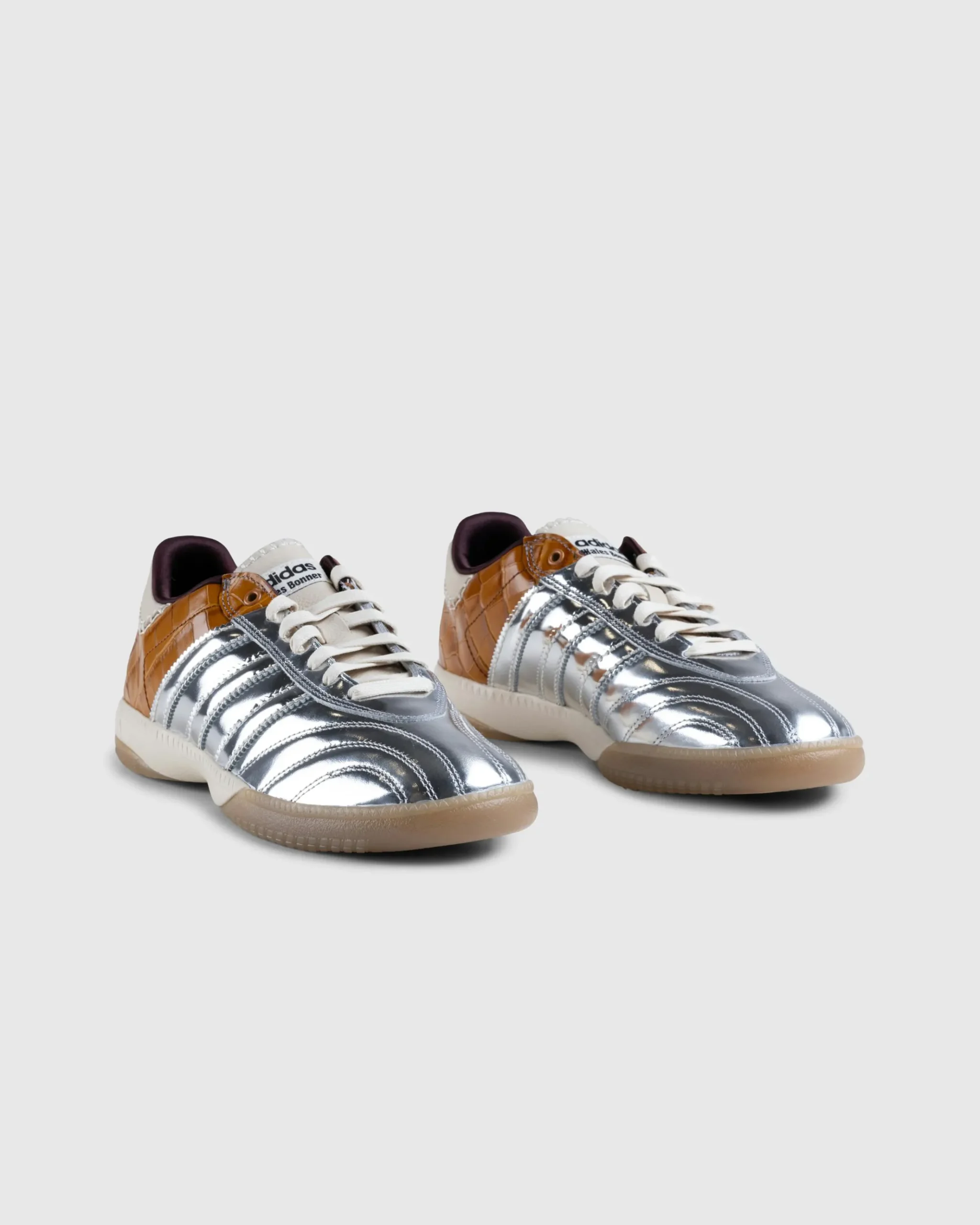 New adidas Samba Metallic Silver/Brown/White silvmt/silvmt/easyel