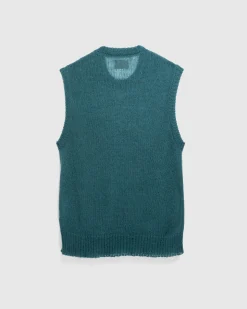 Cheap Café de Flore Script Sweater Vest Green darkgreen