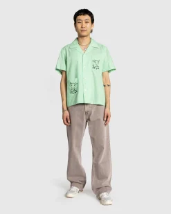 Sale Bode See You at the Barn Short-Sleeve Shirt White/Green whitegreen