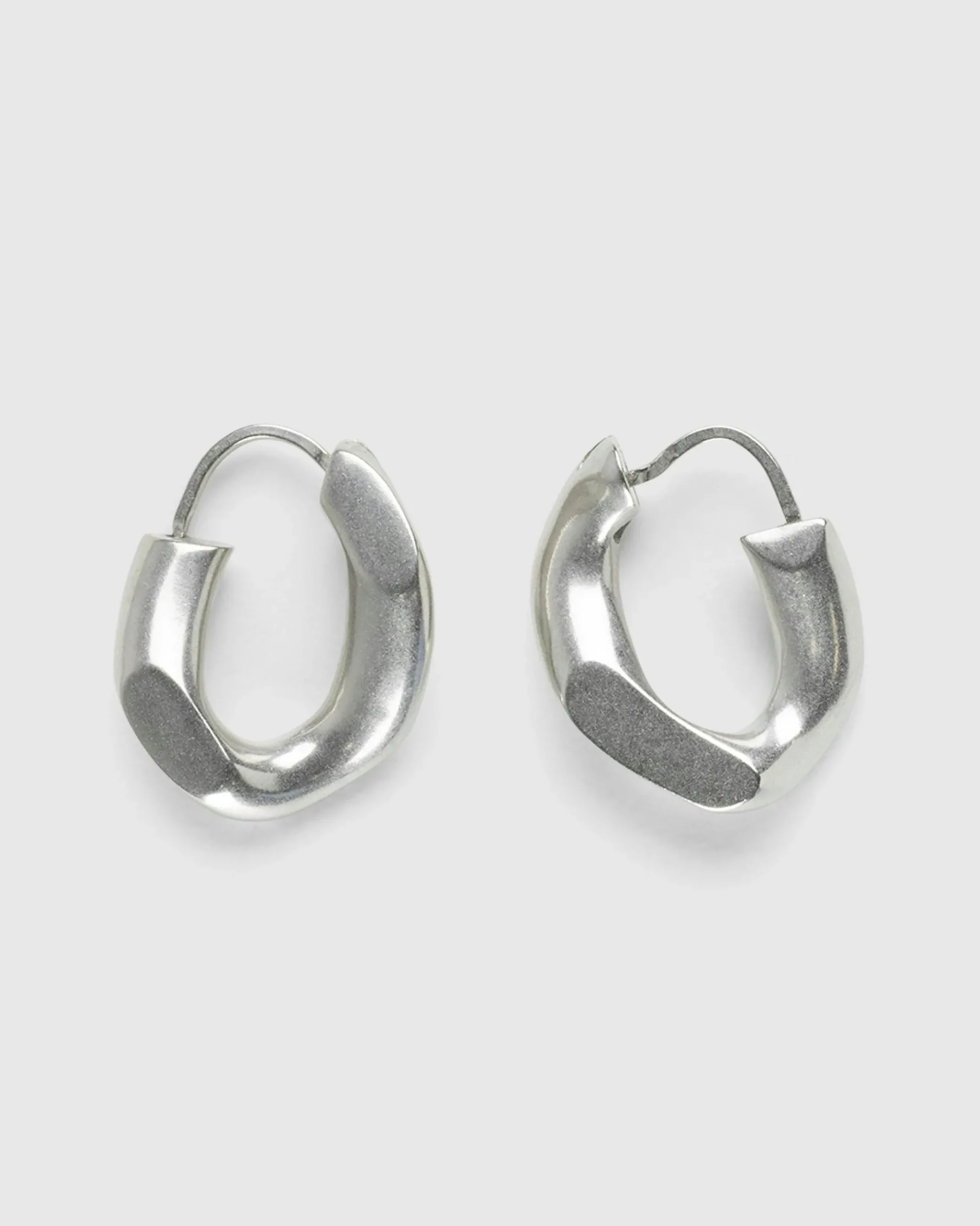 Flash Sale Maison Margiela Semi-Polished Earrings Silver palladioburatatto