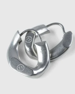 Flash Sale Maison Margiela Semi-Polished Earrings Silver palladioburatatto