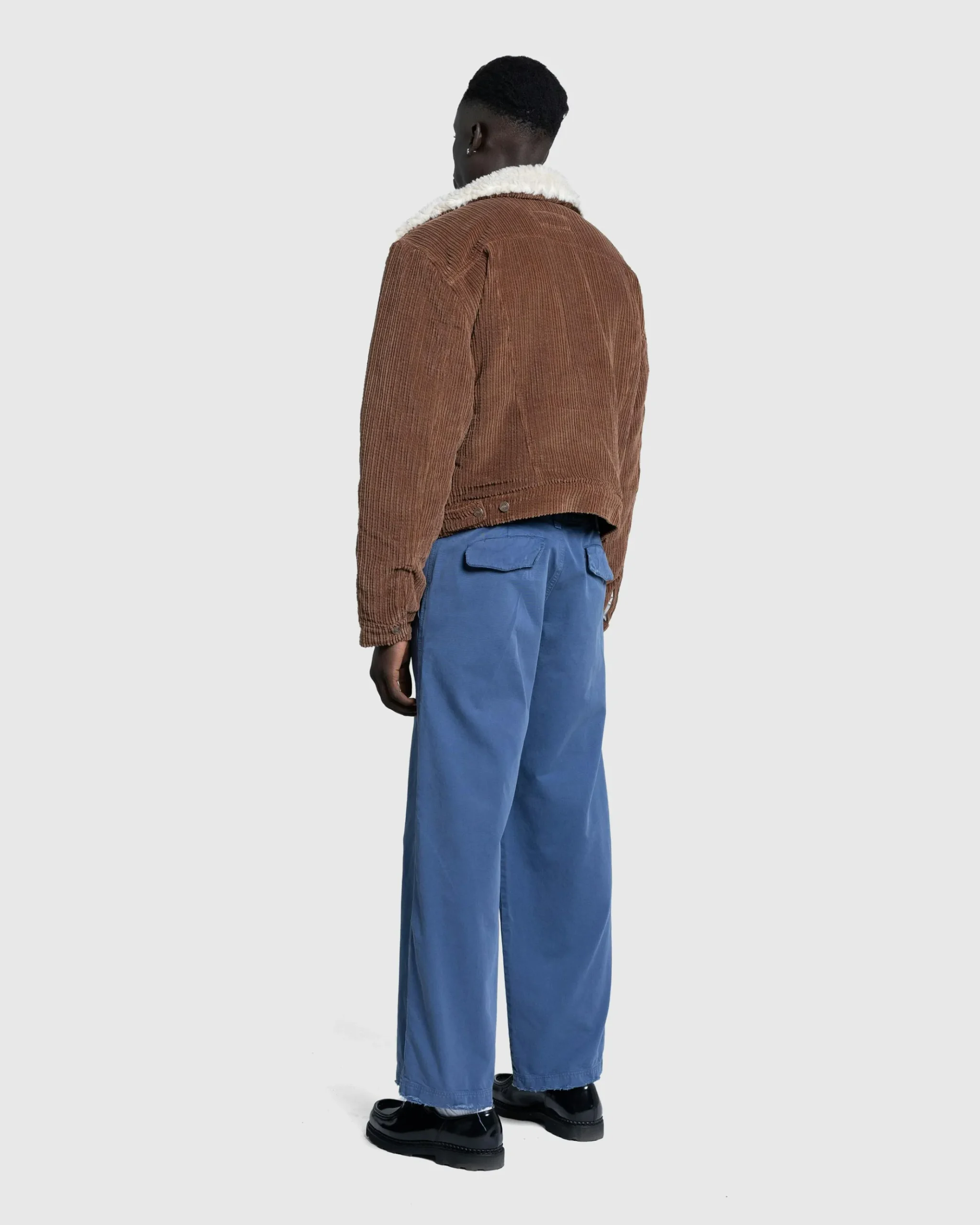 Fashion ERL Sherpa Corduroy Trucker Jacket brown