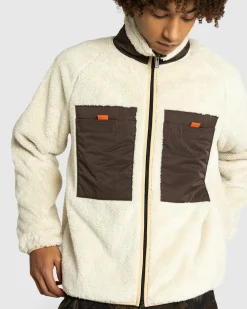 Flash Sale Woolrich Black Label Sherpa Full-Zip Jacket cream
