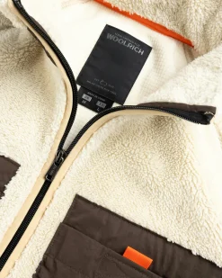 Flash Sale Woolrich Black Label Sherpa Full-Zip Jacket cream