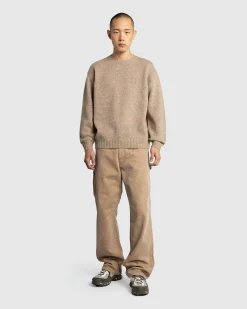 Fashion Auralee Shetland Wool Cashmere Knit P/O Beige topbeige