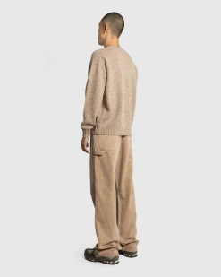 Fashion Auralee Shetland Wool Cashmere Knit P/O Beige topbeige