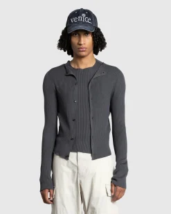 Flash Sale Rier Silk Knit Cardigan Castlerock grey