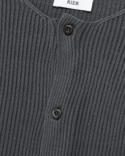 Flash Sale Rier Silk Knit Cardigan Castlerock grey