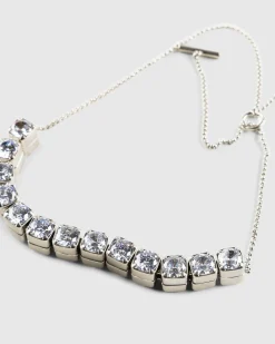 Discount Jil Sander -Toned Cubic Necklace silver