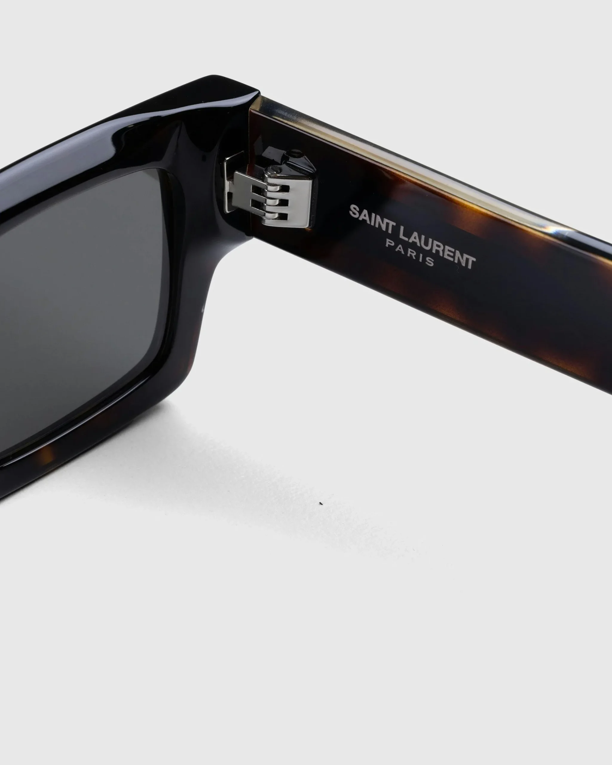 Discount Saint Laurent SL 572 Square Frame Sunglasses Havana/Crystal/Grey havana-crystal-grey