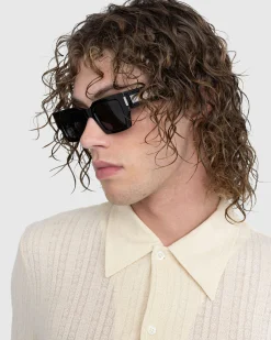 Discount Saint Laurent SL 572 Square Frame Sunglasses Havana/Crystal/Grey havana-crystal-grey