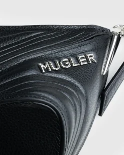 Best Sale Mugler Small Embossed Spiral Curve 01 black
