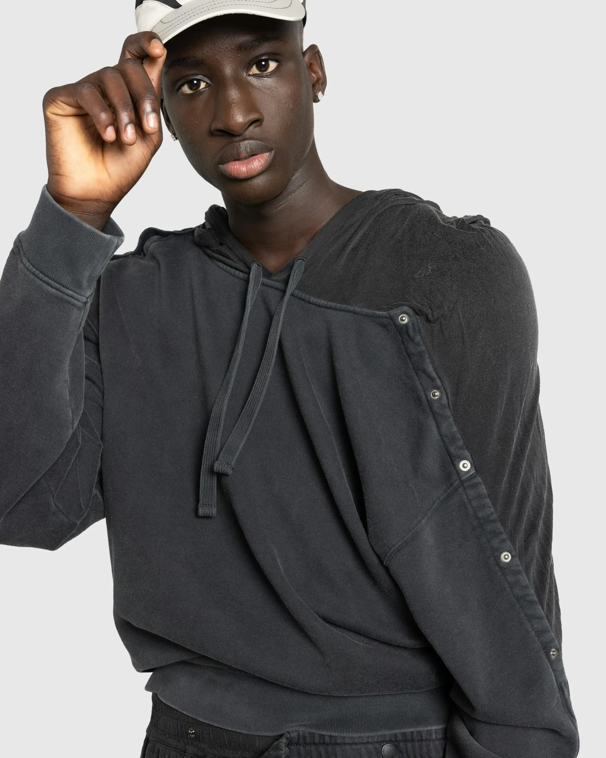 Fashion Y/Project Snap Insert Hoodie Vintage Black vintageblack