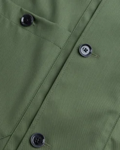 Shop Lemaire Soft Military Overshirt Smoky Green smokygreen