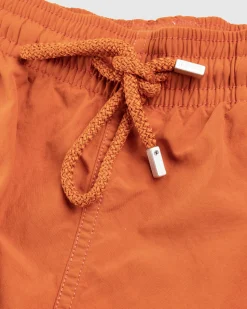 New Vilebrequin Solid Swim Shorts Red Tea redtea