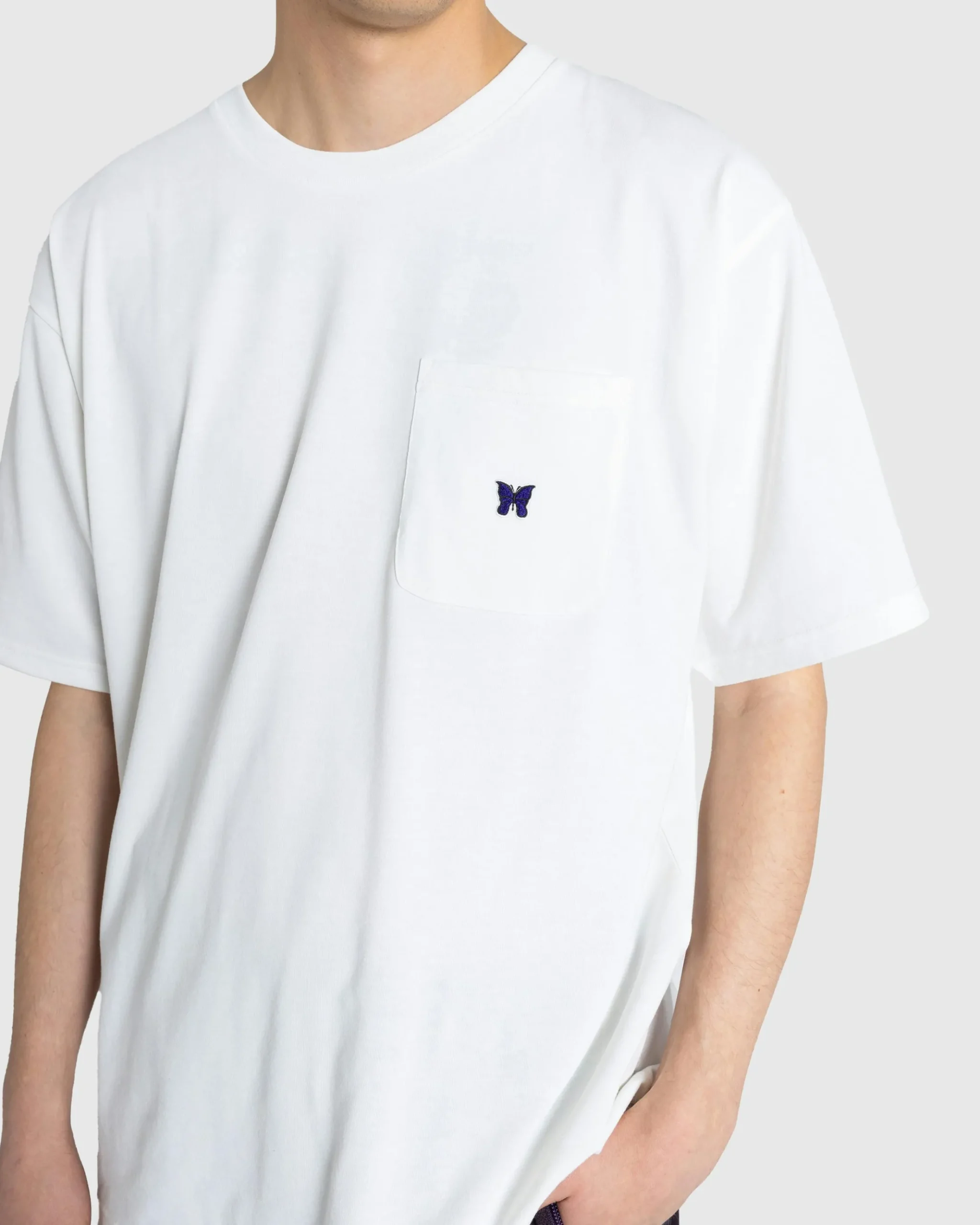 Store Needles S/S Crew Neck Tee Poly Jersey white