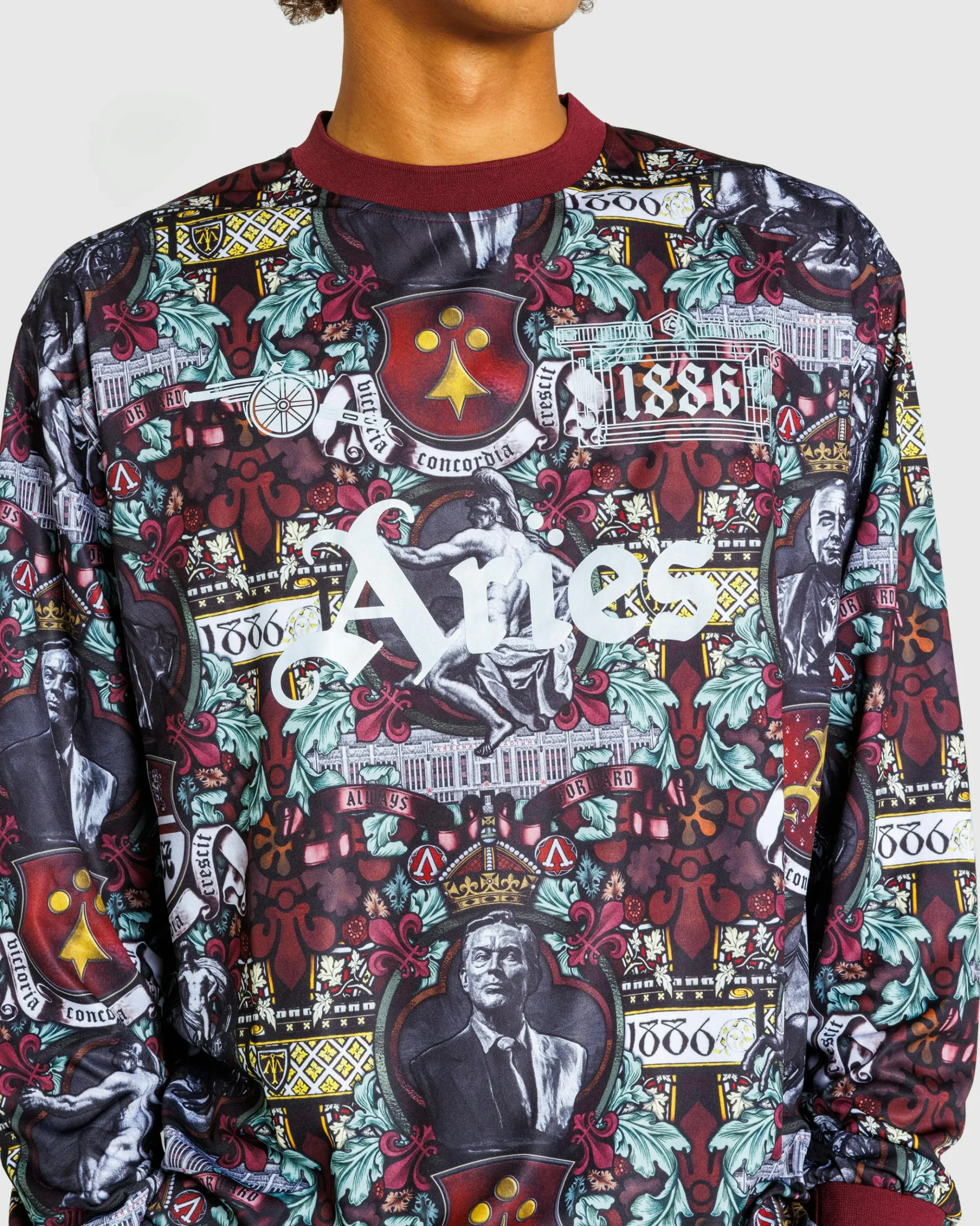 Clearance Aries Stained Glass Poly LS Tee multi