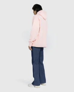 Sale Acne Studios Stamp Logo Hoodie Pale Pink palepink