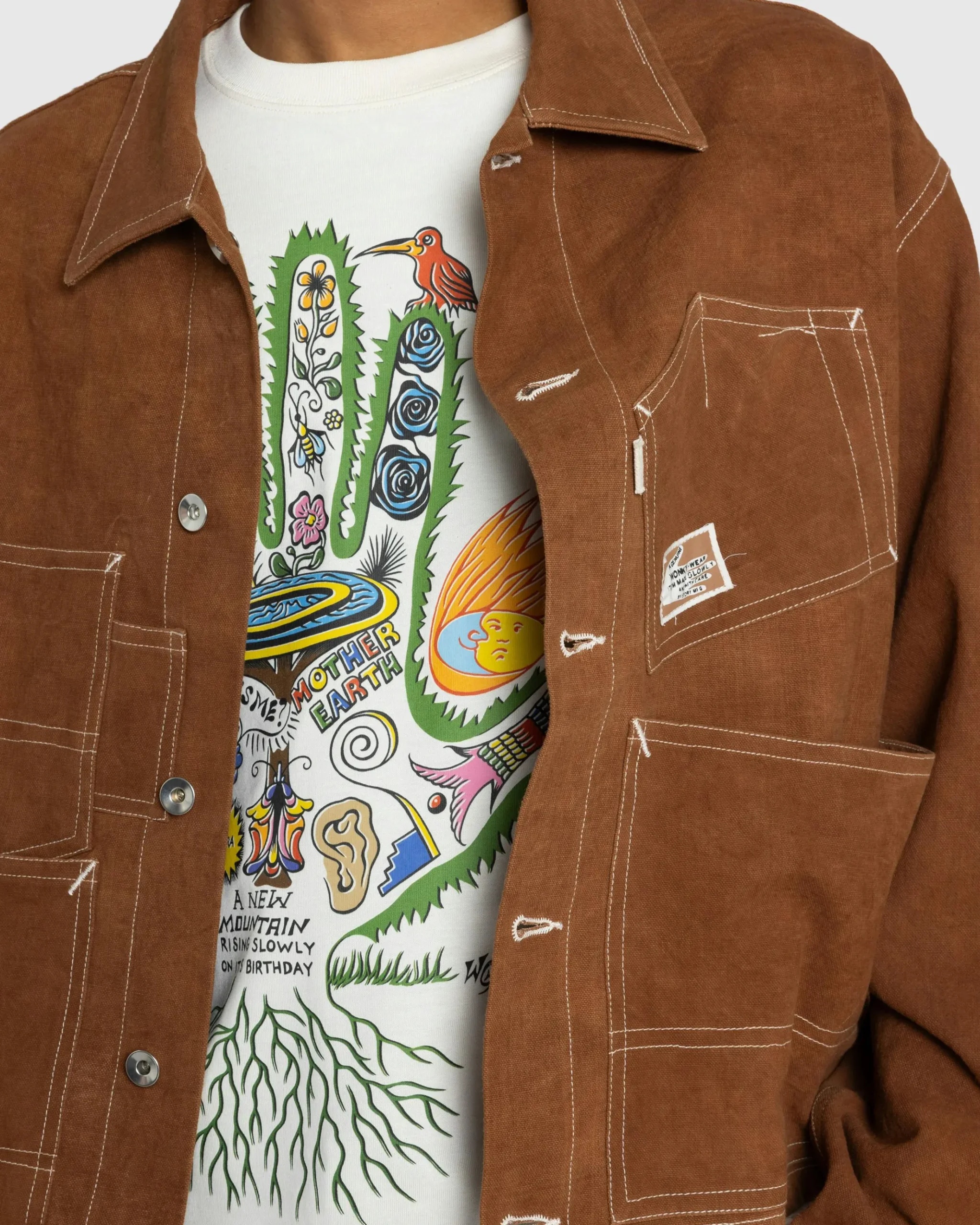 Fashion Story mfg. Station Jacket Brown Wonky-Wear brownwonky-wear